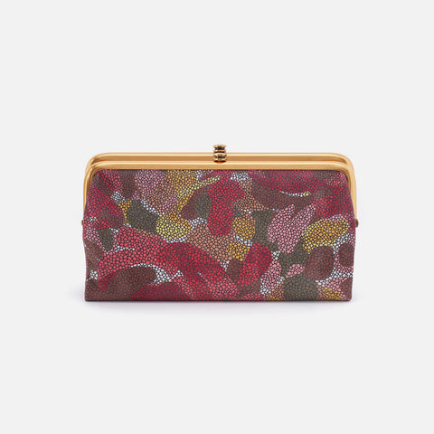 Lauren Clutch-Wallet in Printed Leather - Abstract Foliage – HOBO