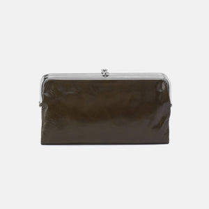 Lauren Clutch-Wallet In Polished Leather - Deep Moss