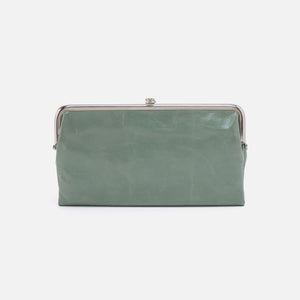 Lauren Clutch-Wallet In Polished Leather - Jade