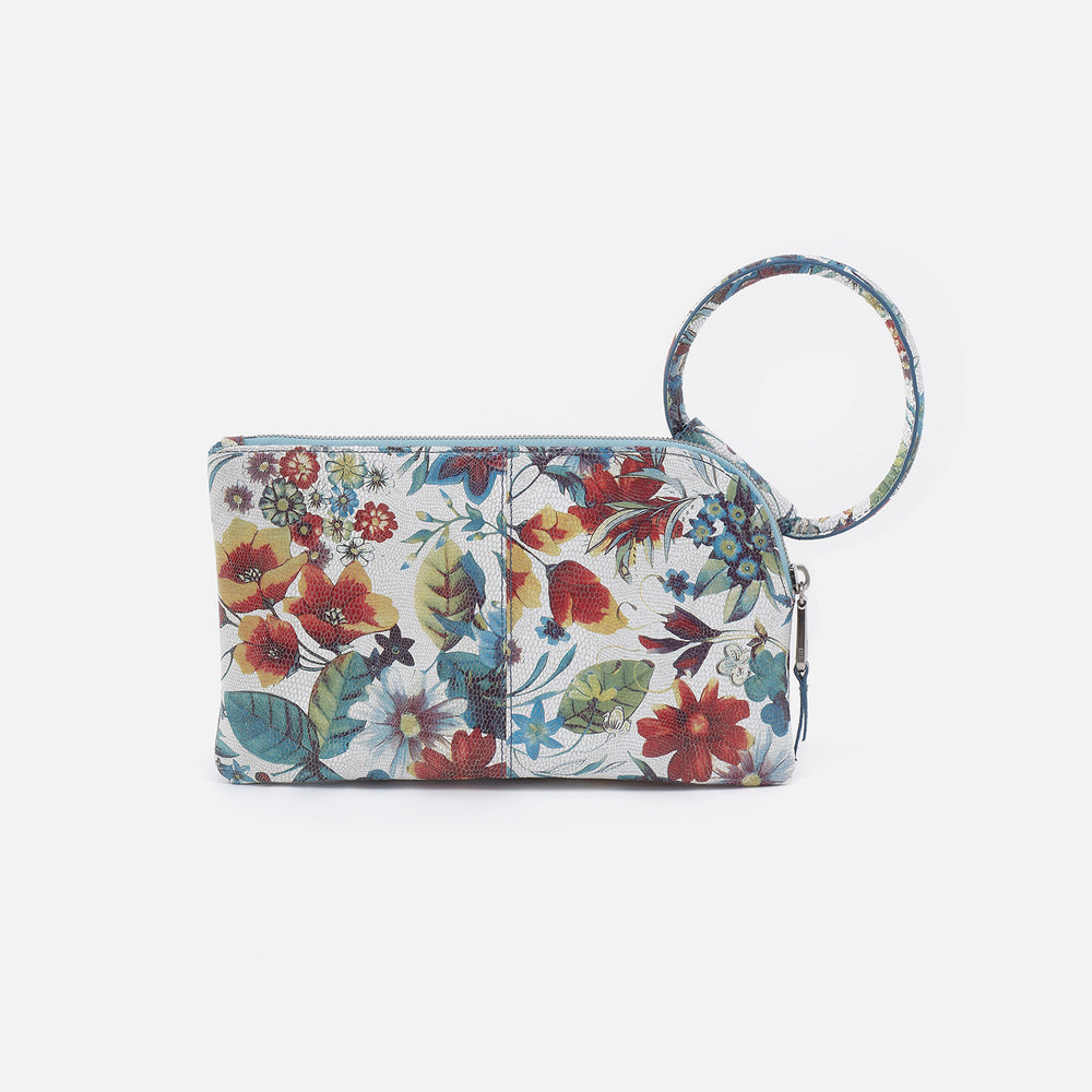 Sable Wristlet in Printed Leather - Botanic Print