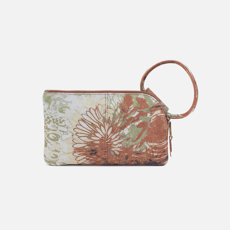 Sable Wristlet In Printed Leather - Coastal Canyon