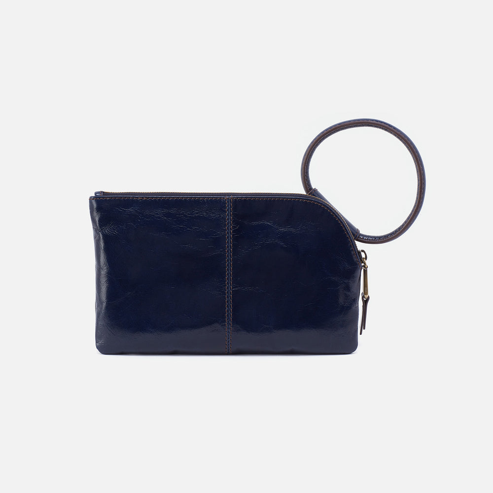 Sable Wristlet in Polished Leather - Nightshade