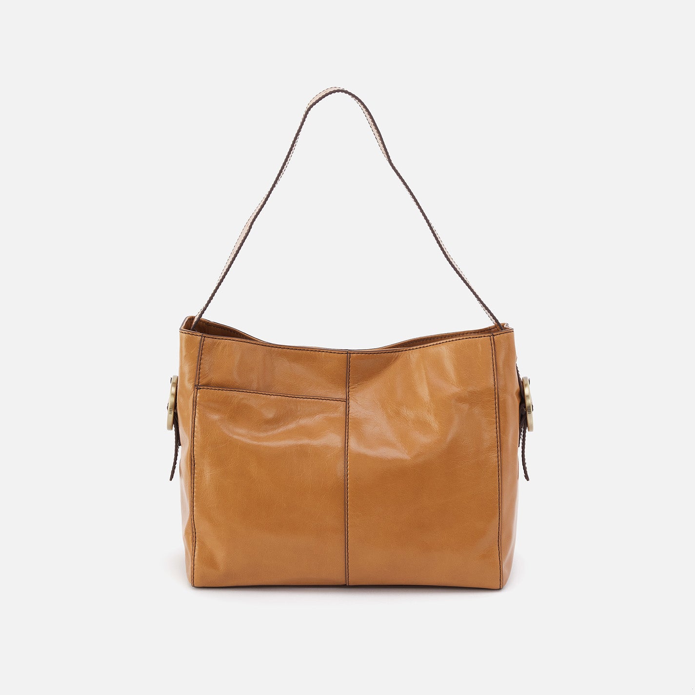 Render Shoulder Bag In Polished Leather Natural HOBO