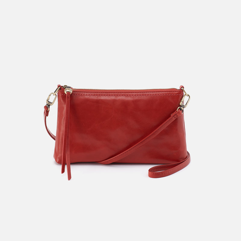 Darcy Crossbody In Polished Leather - Brick