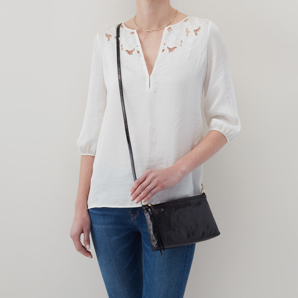 Darcy Crossbody In Polished Leather - Brick