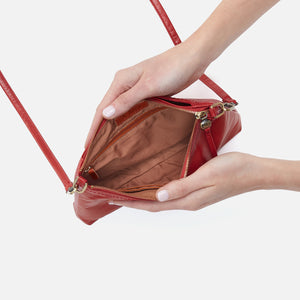 Darcy Crossbody In Polished Leather - Brick