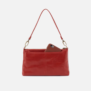 Darcy Crossbody In Polished Leather - Brick