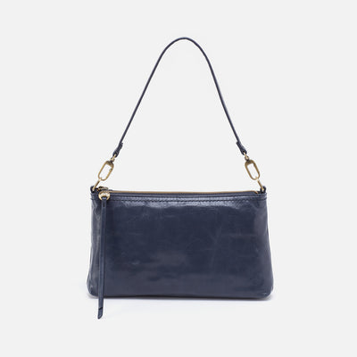 Darcy Crossbody In Polished Leather - Blue Stone