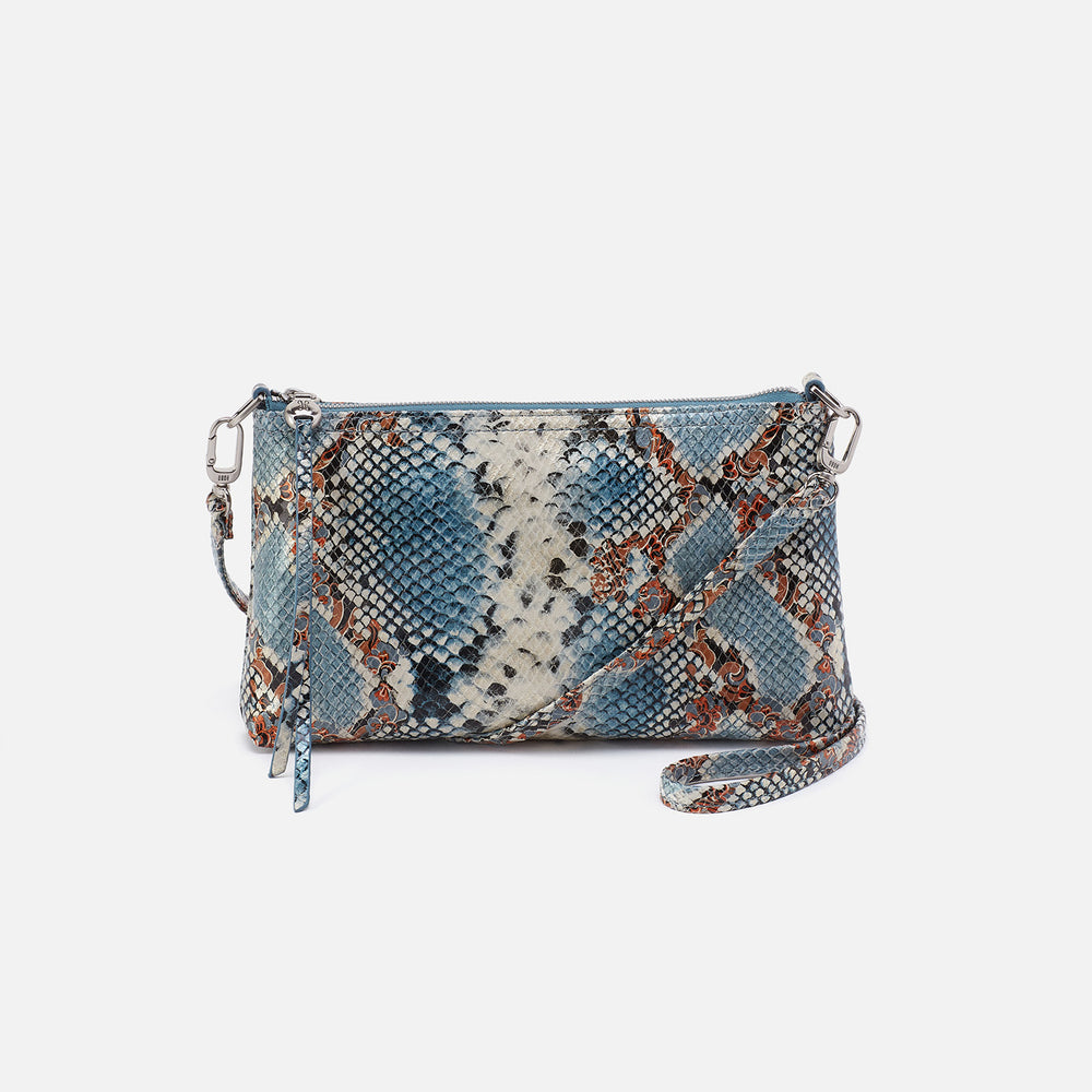 Darcy Crossbody In Printed Leather - Blue Tempest