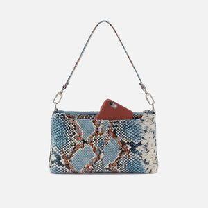 Darcy Crossbody In Printed Leather - Blue Tempest