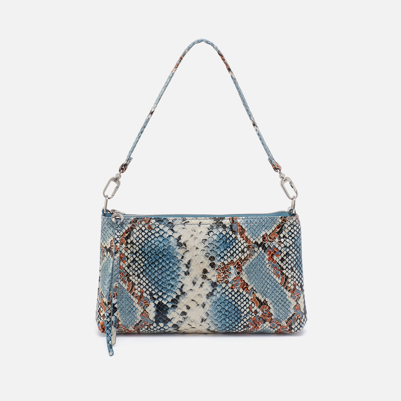 Darcy Crossbody In Printed Leather - Blue Tempest