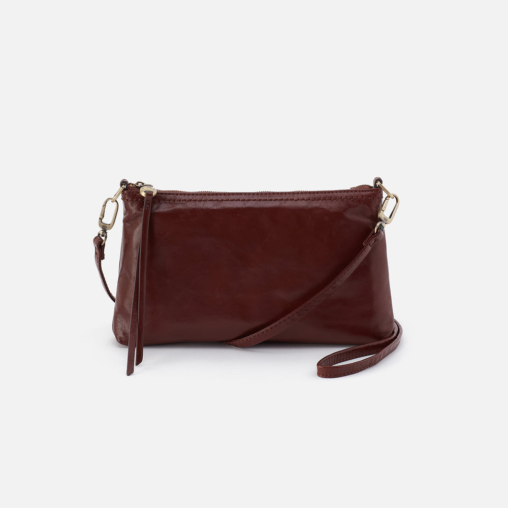 Darcy Crossbody In Polished Leather - Chocolate