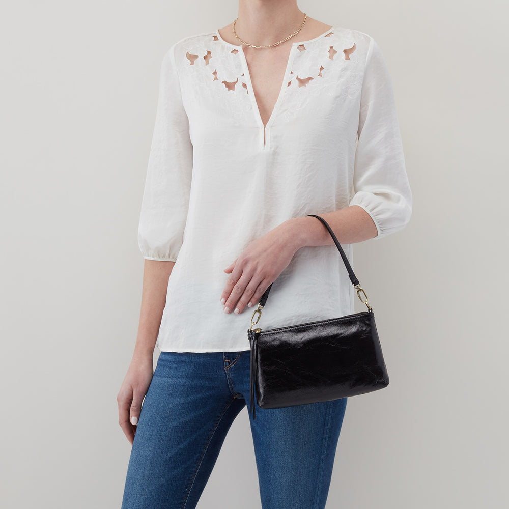 Darcy Crossbody In Polished Leather - Cashmere