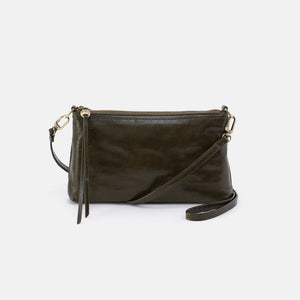 Darcy Crossbody In Polished Leather - Deep Moss