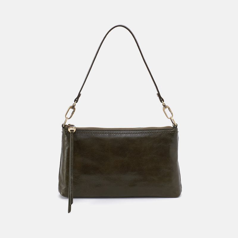 Darcy Crossbody In Polished Leather - Deep Moss