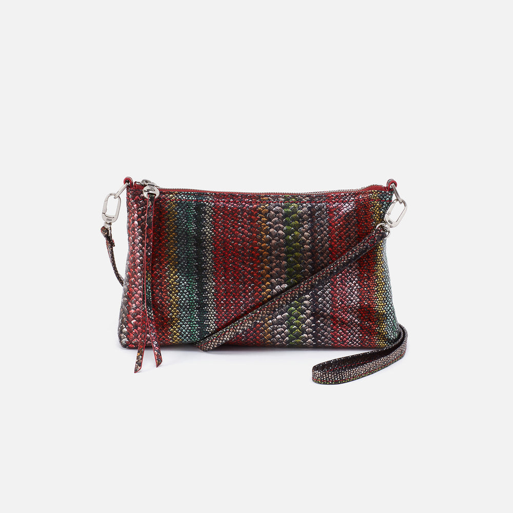 Darcy Crossbody in Printed Leather - Holiday Stripe