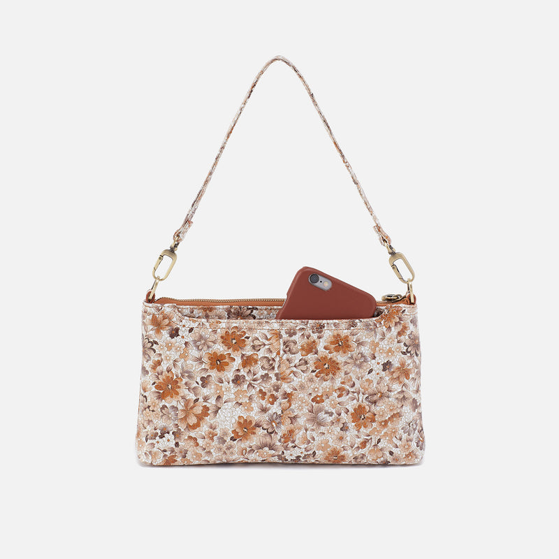 Darcy Crossbody In Printed Leather - Sepia Bloom