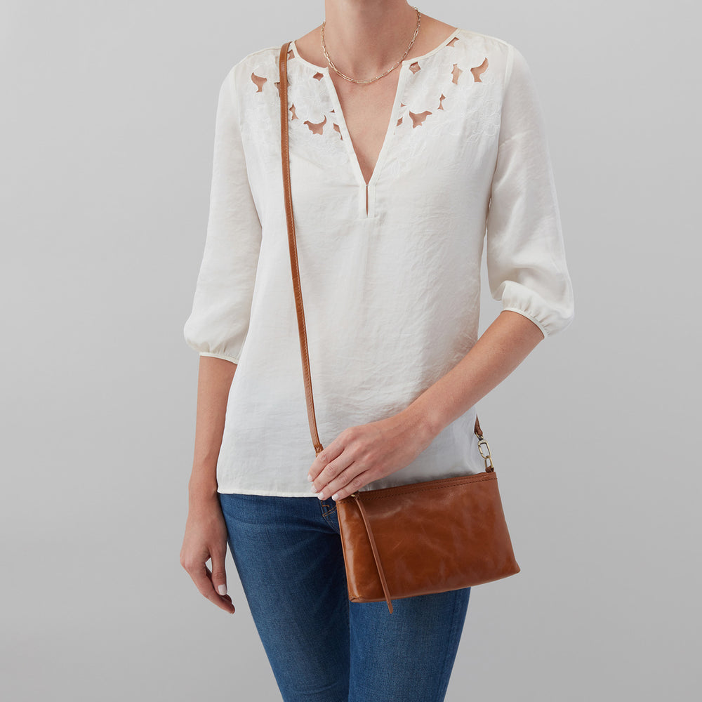 Darcy Crossbody in Polished Leather - Seaglass