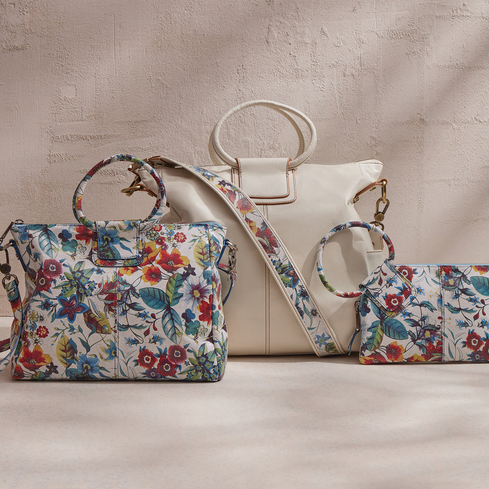 Sheila Medium Satchel in Printed Leather - Botanic Print