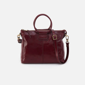 Sheila Medium Satchel In Polished Leather - Winterberry