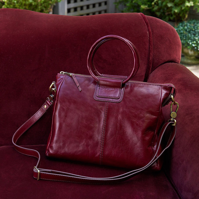 Sheila Medium Satchel In Polished Leather - Winterberry