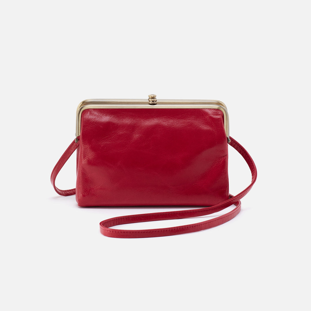 Lauren Crossbody in Polished Leather Claret HOBO