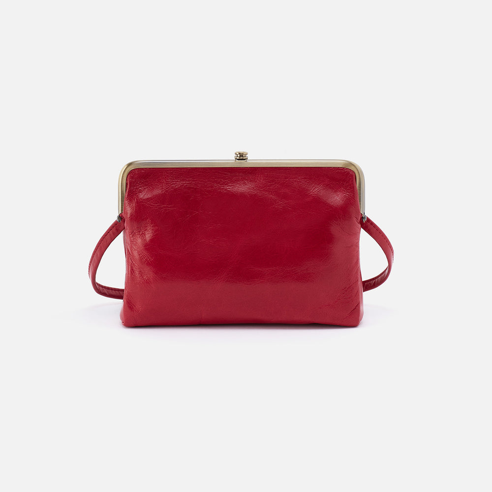 Lauren Crossbody in Polished Leather - Claret