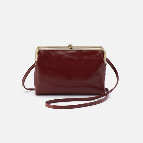 Lauren Crossbody in Polished Leather - Henna