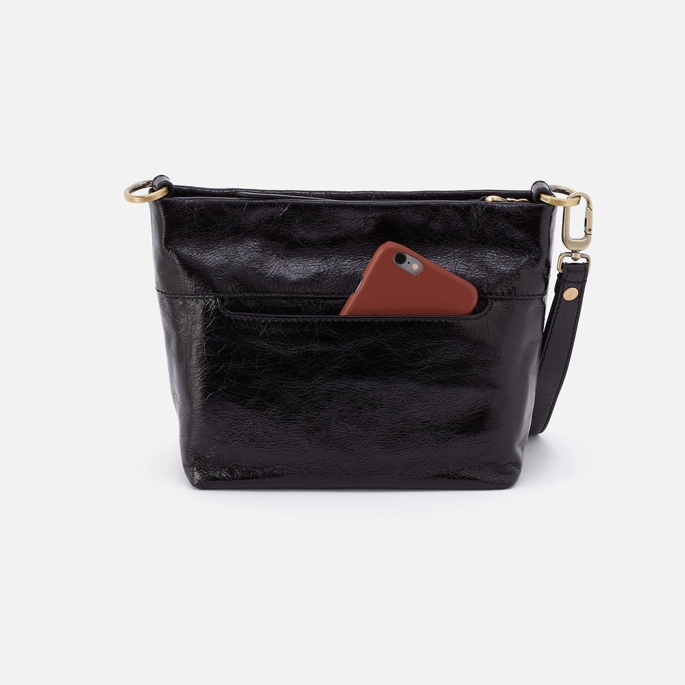 Ashe Crossbody In Polished Leather - Black