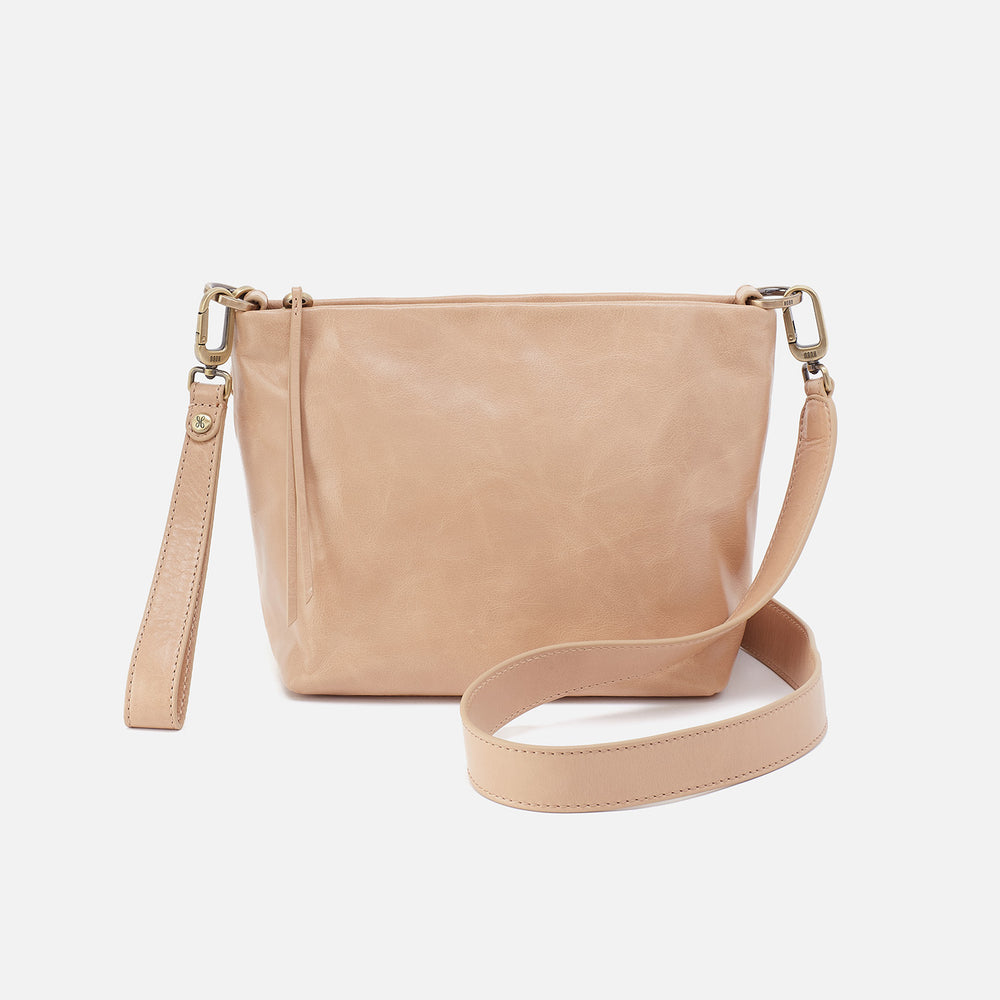 Ashe Crossbody In Polished Leather - Sand