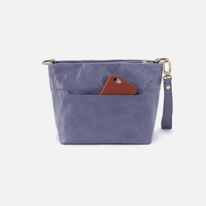 Ashe Crossbody In Polished Leather - Sky Blue