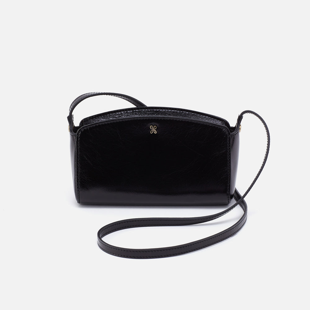 Jesse Crossbody in Polished Leather - Black