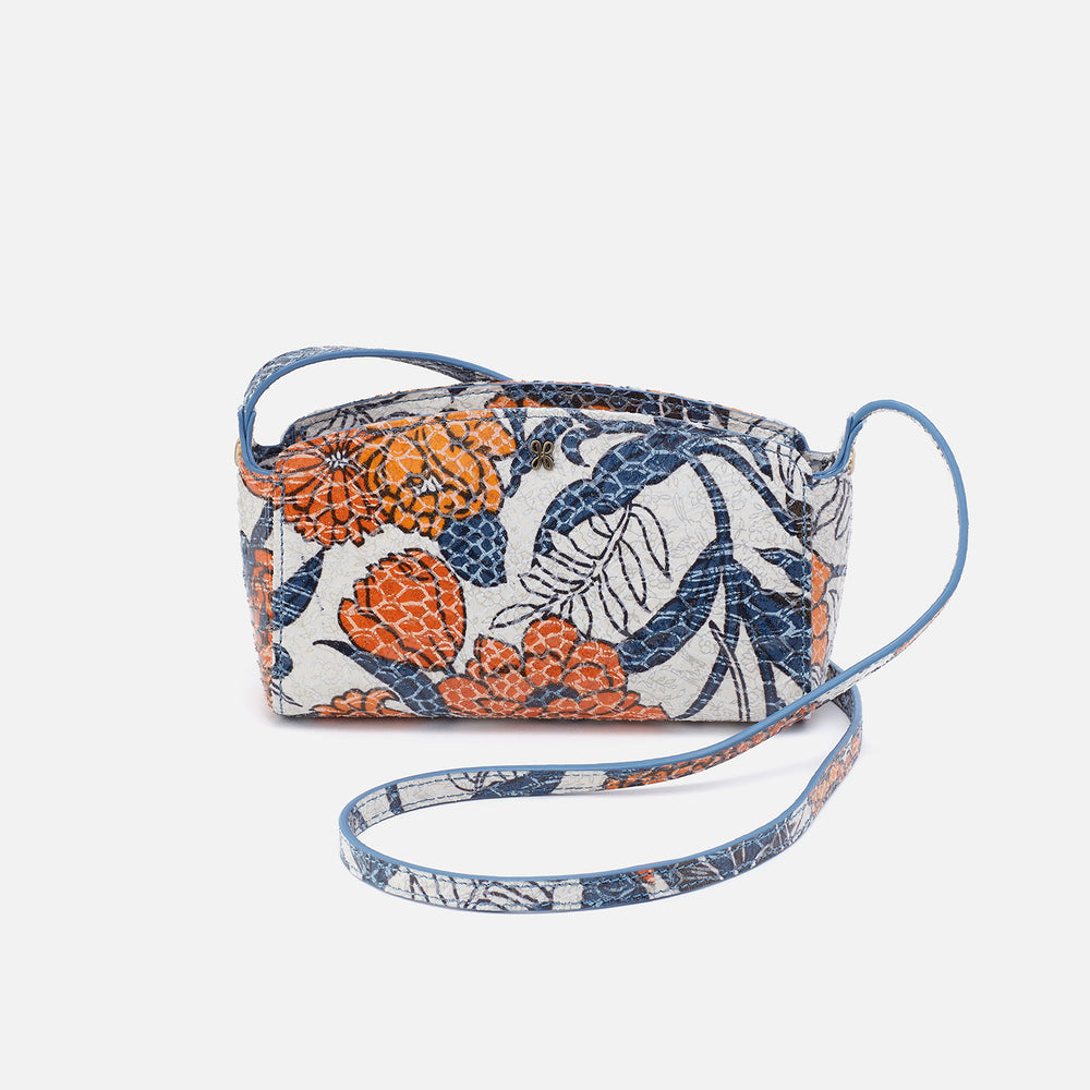 Jesse Crossbody in Printed Leather - Orange Blossom