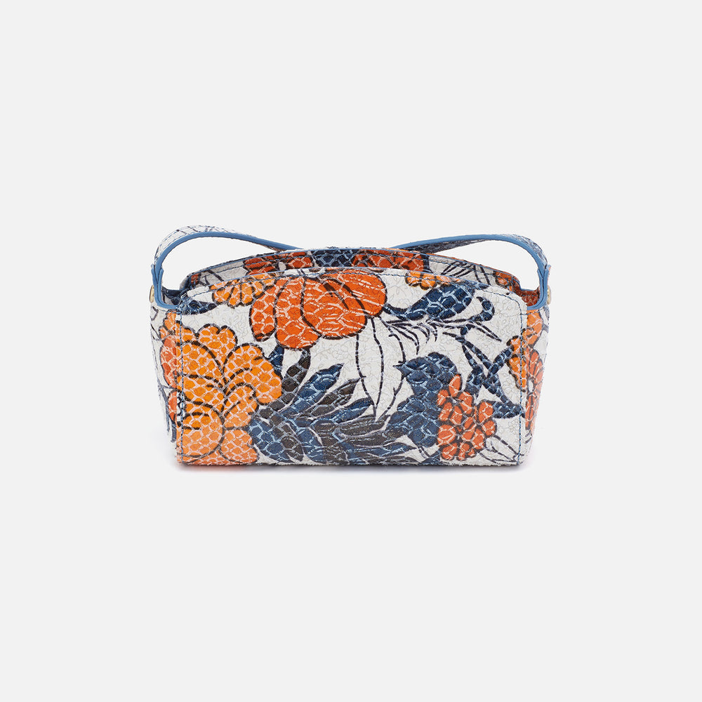 Jesse Crossbody in Printed Leather - Orange Blossom