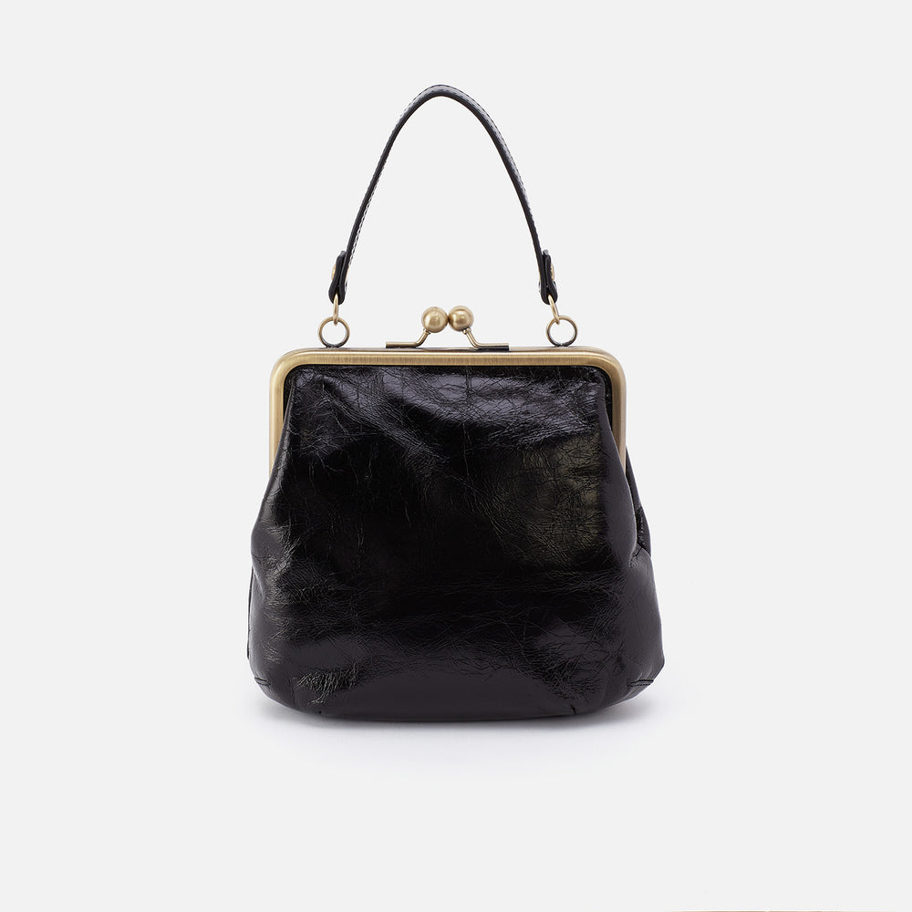 Alba Crossbody In Polished Leather - Black