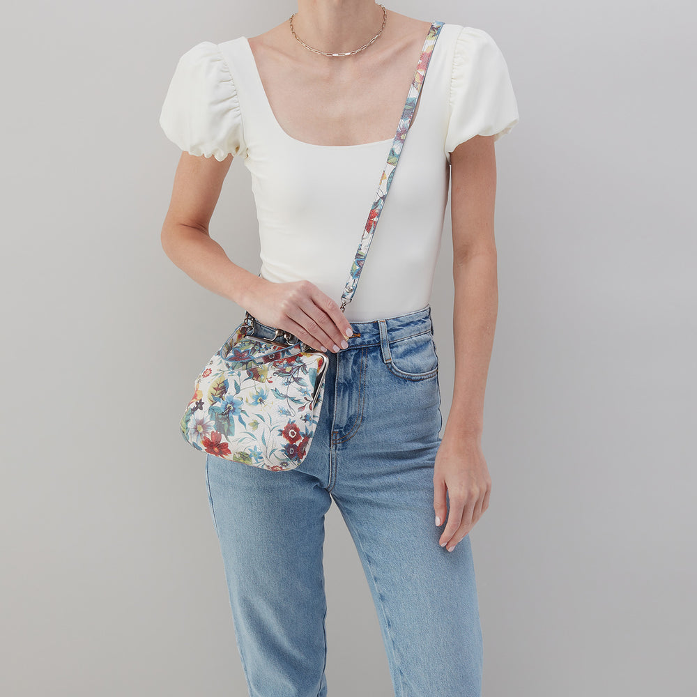 Alba Crossbody in Printed Leather - Botanic Print