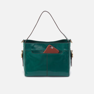 Render Small Crossbody In Polished Leather - Alpine Green