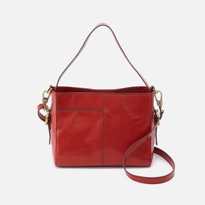 Render Small Crossbody In Polished Leather - Brick