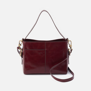 Render Small Crossbody In Polished Leather - Winterberry