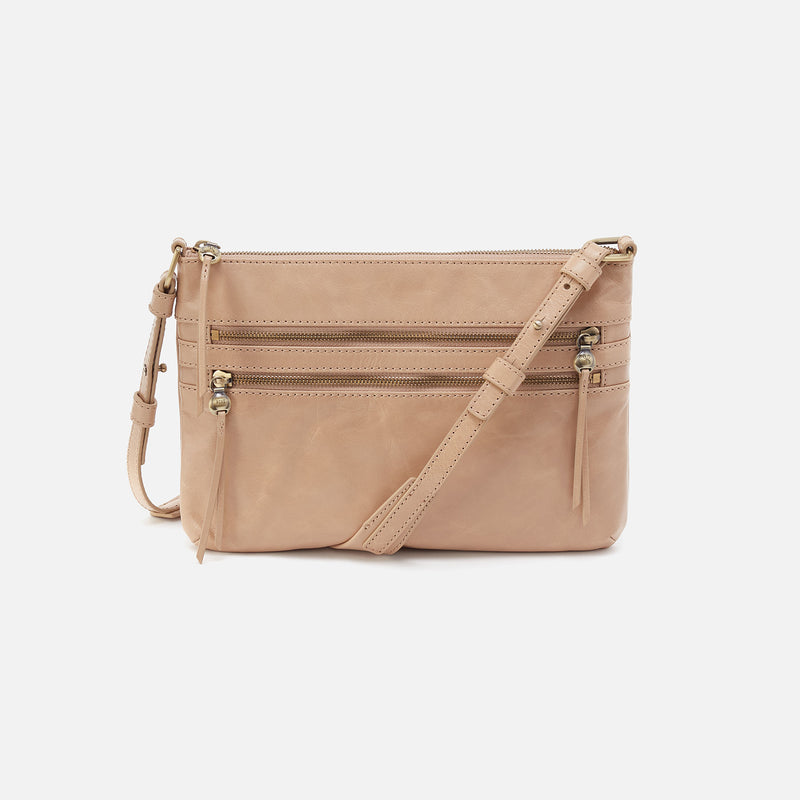 Billie Crossbody In Polished Leather - Sand