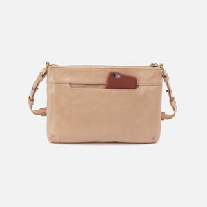 Billie Crossbody In Polished Leather - Sand