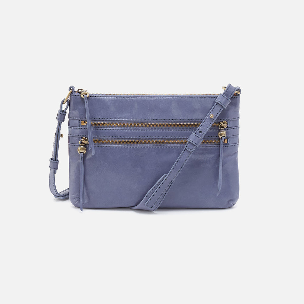 Billie Crossbody In Polished Leather - Sky Blue