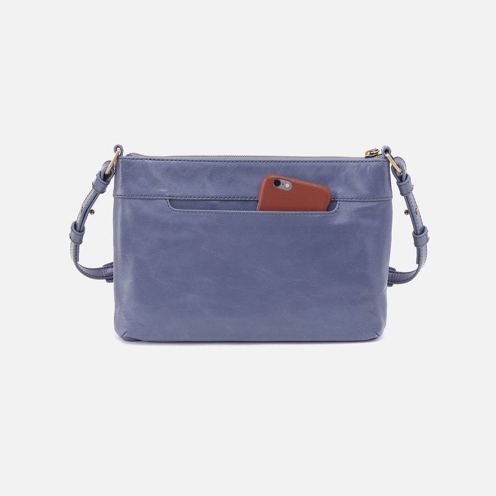 Billie Crossbody In Polished Leather - Sky Blue