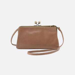 Lauren Frame Crossbody In Polished Leather - Cashmere