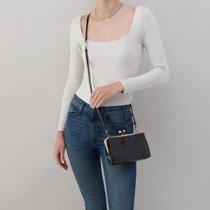 Lauren Frame Crossbody In Polished Leather - Cashmere