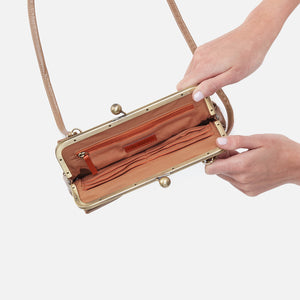 Lauren Frame Crossbody In Polished Leather - Cashmere