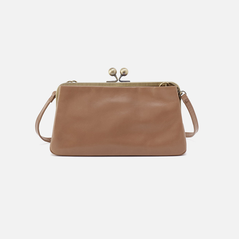 Lauren Frame Crossbody In Polished Leather - Cashmere