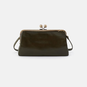 Lauren Frame Crossbody In Polished Leather - Deep Moss