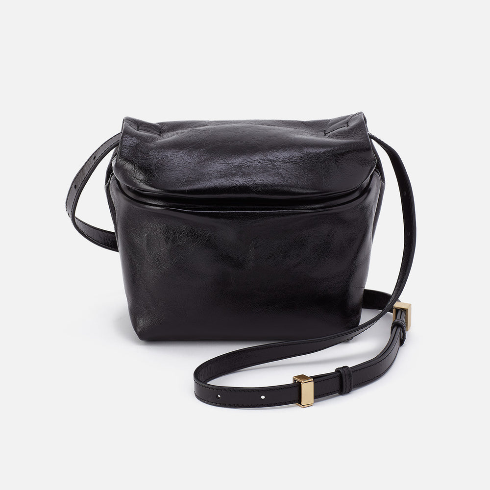 Logan Crossbody In Polished Leather - Black