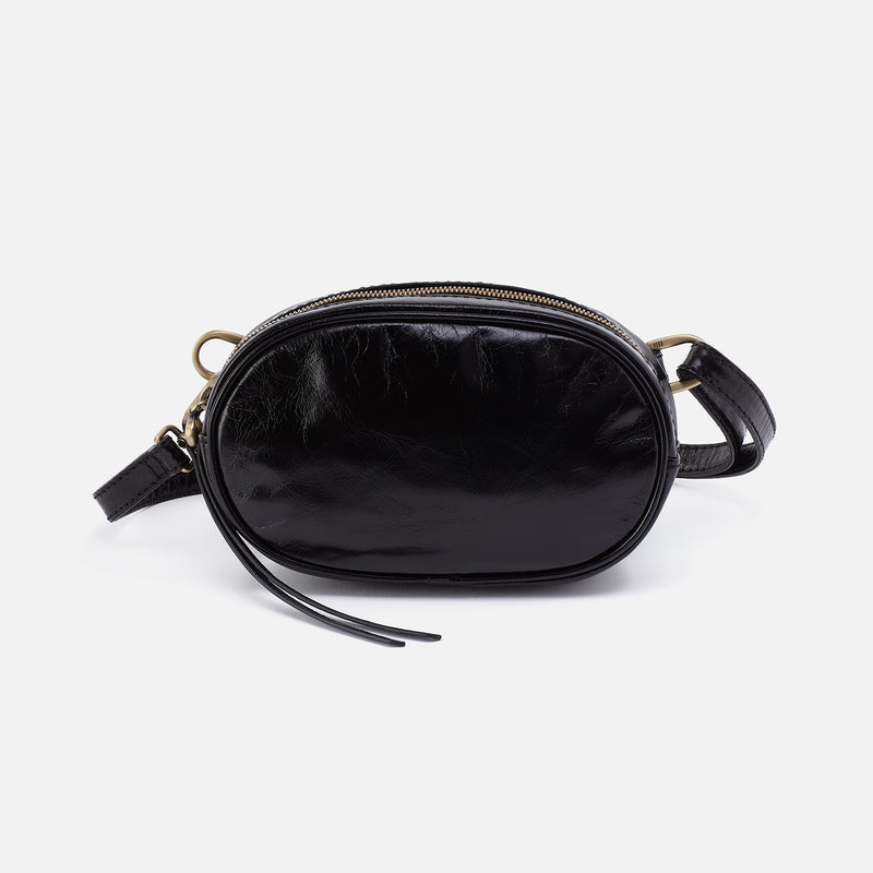 Kerry Belt Bag in Polished Leather - Black